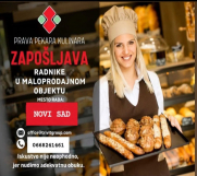 SrbijaOglasi - Prava pekara Kulinara zapošljava radnike u maloprodajnom objektu