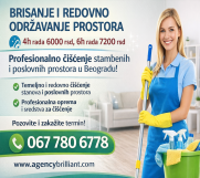 SrbijaOglasi - Brisanje i redovno održavanje prostora za 4h rada 6000 rsd, za 6h rada 7200 rsd